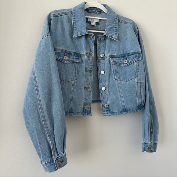 Forever21 Cropped Jean Jacket Blue Denim Nashville Rodeo Western Festival Casual - Picture 2 of 12
